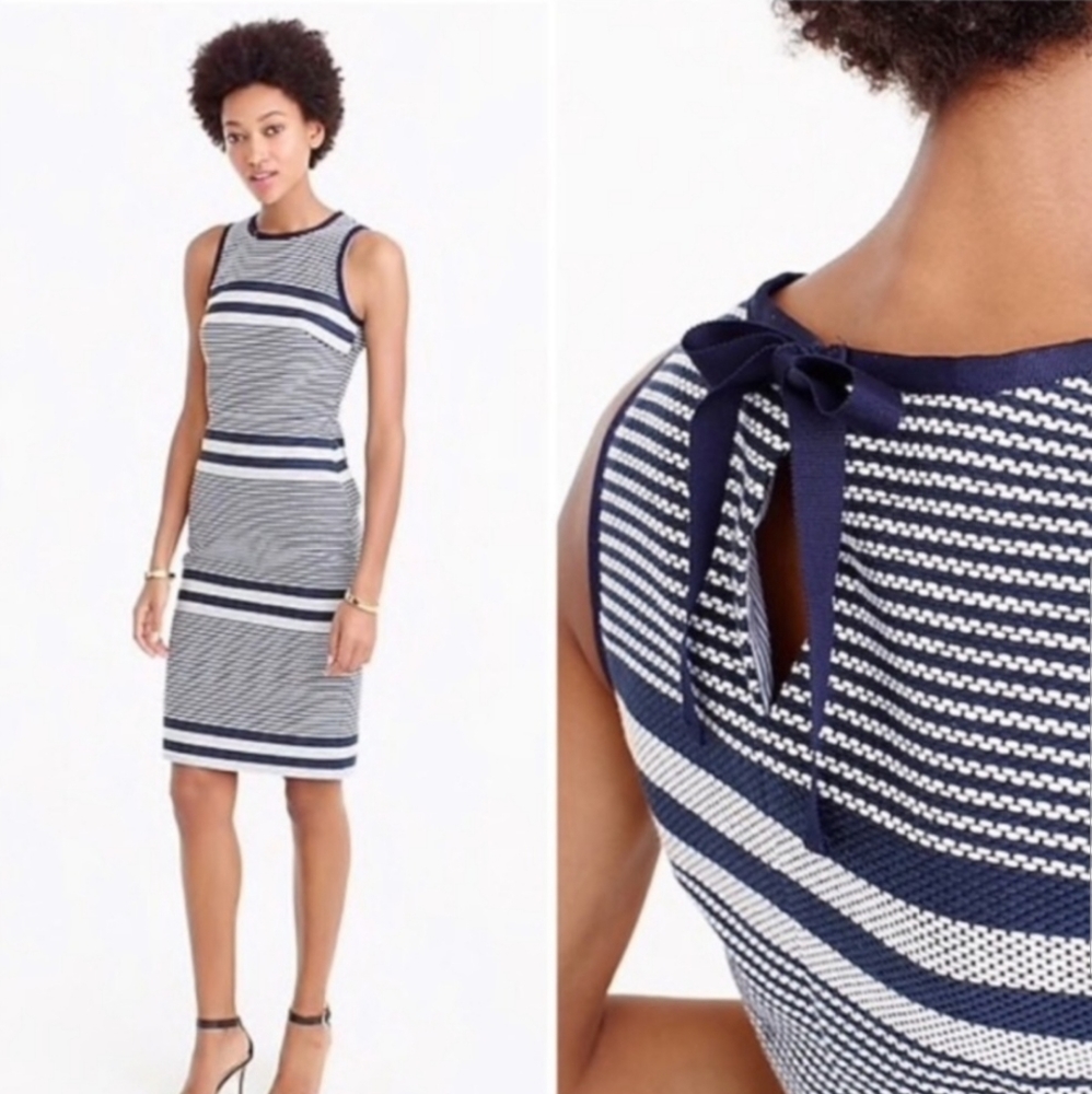 J. Crew | Striped Knit Sleeveless Sheath Dress